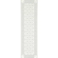 Ekelund Linneväveri Camino de mesa Åttebladrose 50x150 cm, Beige New