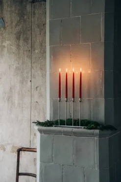 Hilke Collection Candelabro Alto, latón niquelado Plateado Outlet