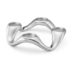 Georg Jensen Candelabros De Navidad<Candelabro Cobra Ø33 cm, acero inoxidable Plateado