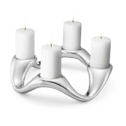 Georg Jensen Candelabros De Navidad<Candelabro Cobra Ø33 cm, acero inoxidable Plateado