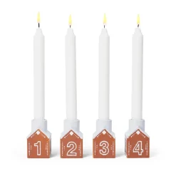 Kähler Candelabro de Adviento Gingerbread 4 piezas, Marrón Clearance