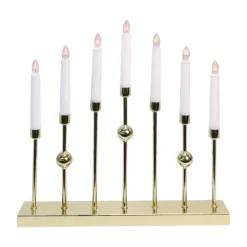 Star Trading Candelabros Eléctricos De Adviento<Candelabro de Adviento Gustavo, Latón Color dorado