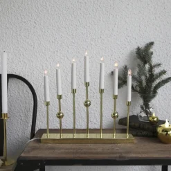 Star Trading Candelabros Eléctricos De Adviento<Candelabro de Adviento Gustavo, Latón Color dorado
