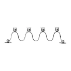Hilke Collection Candelabro de Adviento Lignano Sabbiadoro, Latón niquelado Plateado Hot
