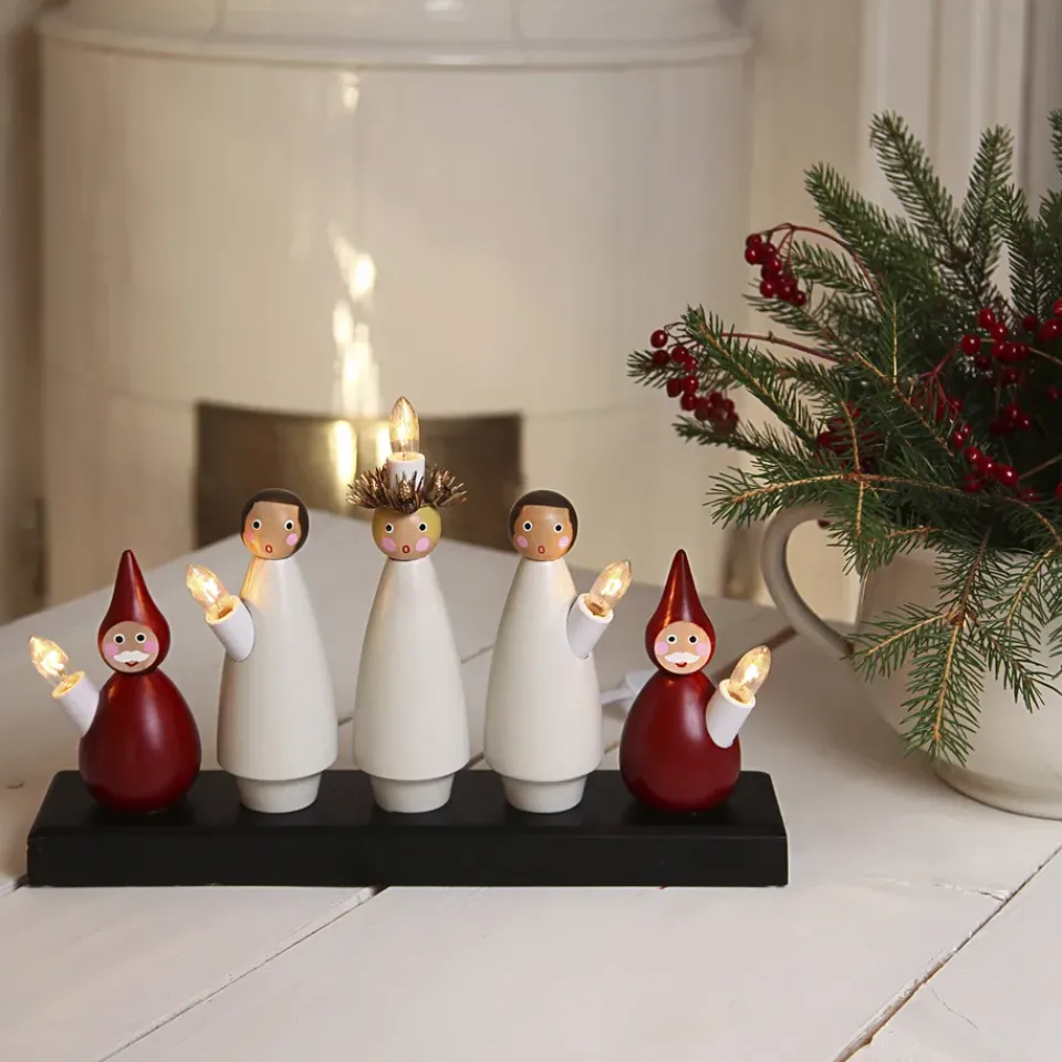 Star Trading Candelabro de Adviento Lucia Choir, -rojo Blanco Clearance