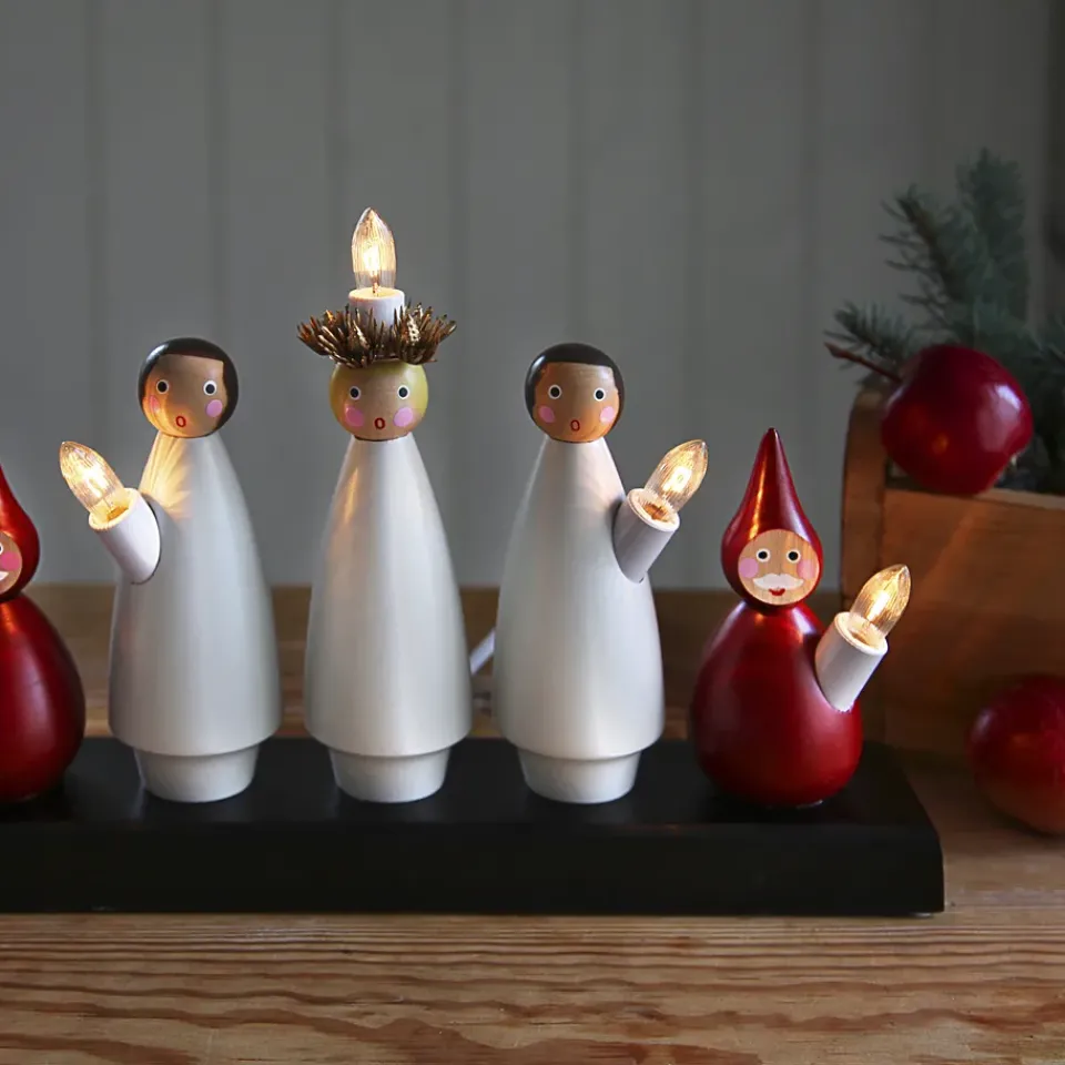 Star Trading Candelabro de Adviento Lucia Choir, -rojo Blanco Clearance