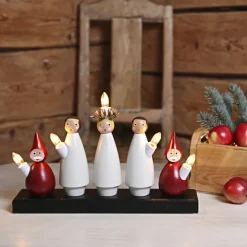 Star Trading Candelabro de Adviento Lucia Choir, -rojo Blanco Clearance