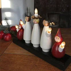 Star Trading Candelabro de Adviento Lucia Choir, -rojo Blanco Clearance