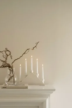 Watt & Veke Candelabro de Adviento Luna, White Blanco