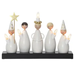 Star Trading Candelabros Eléctricos De Adviento<Candelabro de Adviento Lucia Choir, Blanco