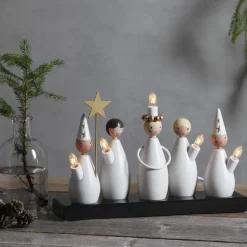 Star Trading Candelabros Eléctricos De Adviento<Candelabro de Adviento Lucia Choir, Blanco