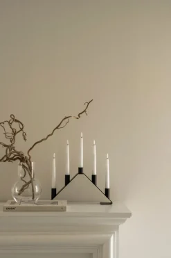 Watt & Veke Candelabro de Adviento Luna, Black Negro Sale
