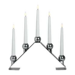 Watt & Veke Candelabro de Adviento Luna, Chrome Plateado Online