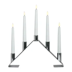Watt & Veke Candelabro de Adviento Luna, Chrome Plateado Online