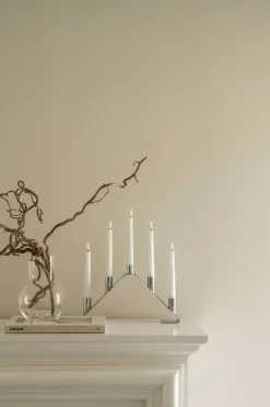 Watt & Veke Candelabro de Adviento Luna, Chrome Plateado Online