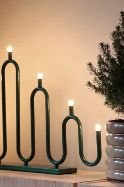 Globen Lighting Candelabro de Adviento Noel 7, Verde Hot