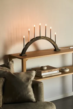 Scandi Living Candelabros Eléctricos De Adviento<Candelabro de Adviento Sky arco 41 cm, teñido oscuro Marrón