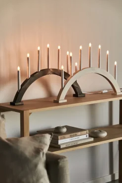 Scandi Living Candelabros Eléctricos De Adviento<Candelabro de Adviento Sky arco 41 cm, esmaltado Blanco