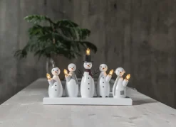 Star Trading Candelabros Eléctricos De Adviento|Lámparas De Ventana<Candelabro de Adviento Snowman, Blanco
