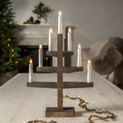 Star Trading Candelabros Eléctricos De Adviento<Candelabro de adviento Trapp 54 cm, Marrón