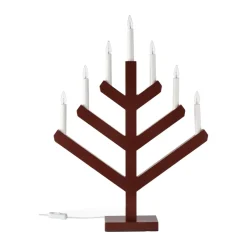 Scandi Living Candelabro de AdvientoPine 62 cm, Rojo Outlet