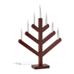 Scandi Living Candelabro de AdvientoPine 62 cm, Rojo Outlet