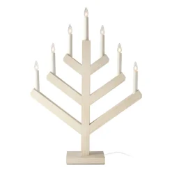 Scandi Living Candelabro de AdvientoPine 62 cm, esmaltado Blanco Discount