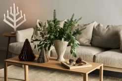 Scandi Living Candelabro de AdvientoPine 62 cm, esmaltado Blanco Discount