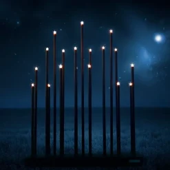 Elflugan Candelabros Eléctricos De Adviento<Candelabro eléctrico Grande, Gris GrisNegro