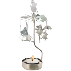 Pluto Design Decoración Navideña<Candelabro giratorio Mumin, Familia Mumin Plateado