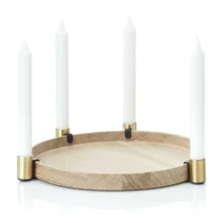 Applicata Candelabros De Navidad<Candelabro Luna maxi, roble-latón BeigeColor dorado