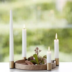Applicata Candelabro Luna, roble-latón Marrón Discount