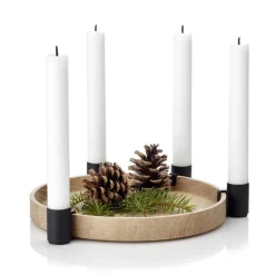 Applicata Candelabro Luna, roble-negro MarrónNegro