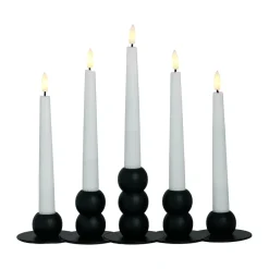 Watt & Veke Candelabros Eléctricos De Adviento<Candelabro Lykke combinable incl. 5 velas LED, Black Negro