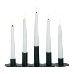 Watt & Veke Candelabros Eléctricos De Adviento<Candelabro Lykke combinable incl. 5 velas LED, Black Negro