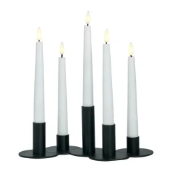 Watt & Veke Candelabros Eléctricos De Adviento<Candelabro Lykke combinable incl. 5 velas LED, Black Negro