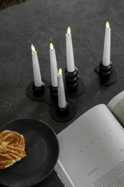 Watt & Veke Candelabros Eléctricos De Adviento<Candelabro Lykke combinable incl. 5 velas LED, Black Negro