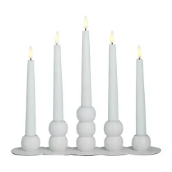 Watt & Veke Candelabro Lykke combinable incl. 5 velas LED, White Blanco Online