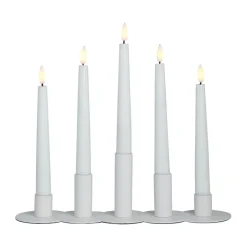 Watt & Veke Candelabro Lykke combinable incl. 5 velas LED, White Blanco Online