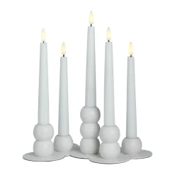 Watt & Veke Candelabro Lykke combinable incl. 5 velas LED, White Blanco Online