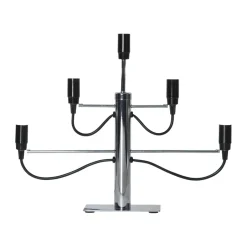 Star Trading Candelabros Eléctricos De Adviento<Candelabro Milano 5, 46 cm, Cromo Plateado