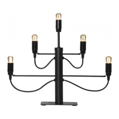 Star Trading Candelabro Milano 5, 46 cm, Negro Sale