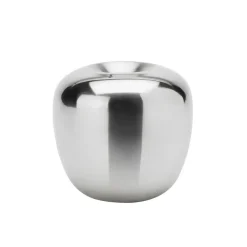 Stelton Candelabro Ora acero inoxidable, Grande Plateado