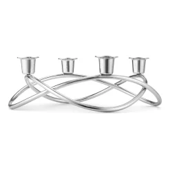 Georg Jensen Candelabro Season Ø26 cm, brillante GrisPlateado Clearance