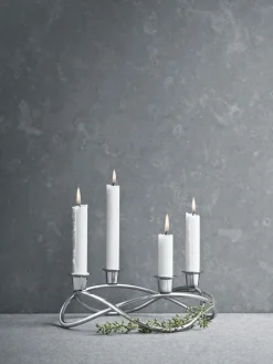 Georg Jensen Candelabro Season Ø26 cm, brillante GrisPlateado Clearance