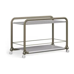 Lammhults Carrito con ruedas Tension, Grey green-acero inoxidable GrisVerde Sale