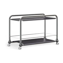 Lammhults Carrito con ruedas Tension, Cromo-graphit texture GrisPlateado Outlet