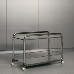 Lammhults Carrito con ruedas Tension, Cromo-graphit texture GrisPlateado Outlet