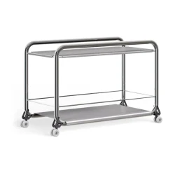 Lammhults Carritos Auxiliares<Carrito con ruedas Tension, Cromo-acero inoxidable Plateado