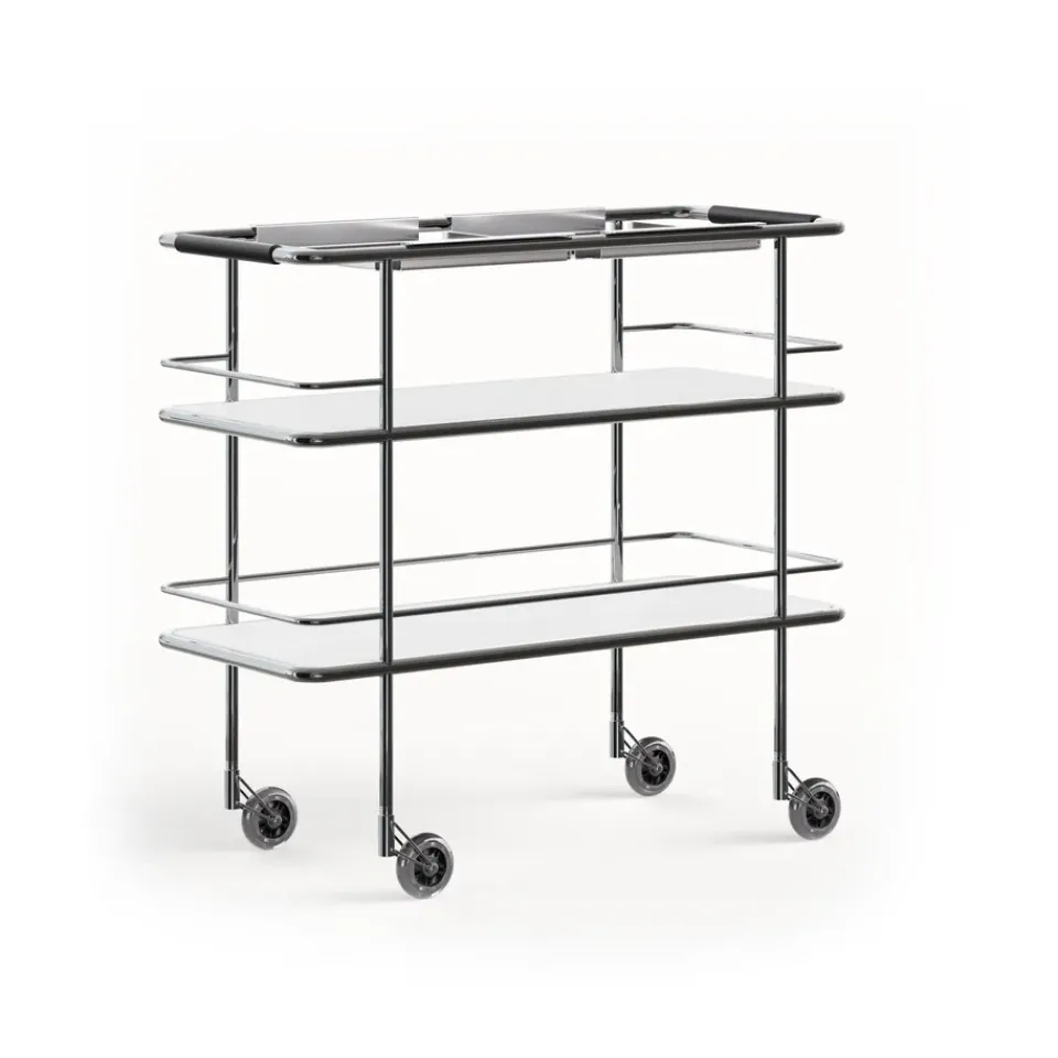 Lammhults Carrito de servicio Cargo Support, Laminado blanco-cromo BlancoPlateado Online